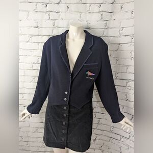 Vintage 90's Wool cropped blazer, Size 12